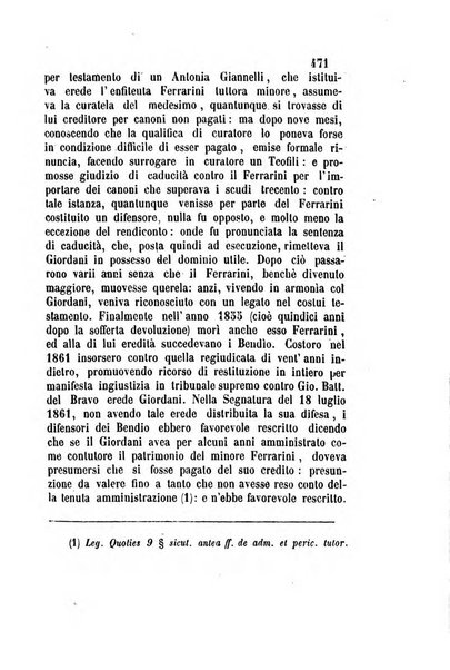 Giornale del Foro in cui si raccolgono le più importanti regiudicate dei supremi tribunali di Roma e dello Stato pontificio in materia civile