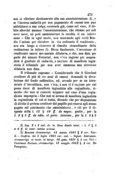 Giornale del Foro in cui si raccolgono le più importanti regiudicate dei supremi tribunali di Roma e dello Stato pontificio in materia civile