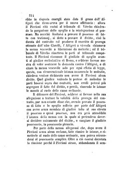 Giornale del Foro in cui si raccolgono le più importanti regiudicate dei supremi tribunali di Roma e dello Stato pontificio in materia civile