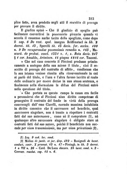 Giornale del Foro in cui si raccolgono le più importanti regiudicate dei supremi tribunali di Roma e dello Stato pontificio in materia civile