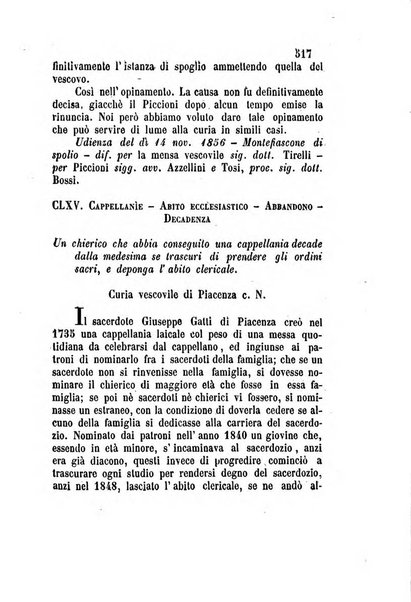 Giornale del Foro in cui si raccolgono le più importanti regiudicate dei supremi tribunali di Roma e dello Stato pontificio in materia civile