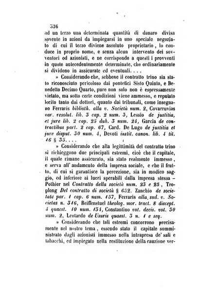 Giornale del Foro in cui si raccolgono le più importanti regiudicate dei supremi tribunali di Roma e dello Stato pontificio in materia civile