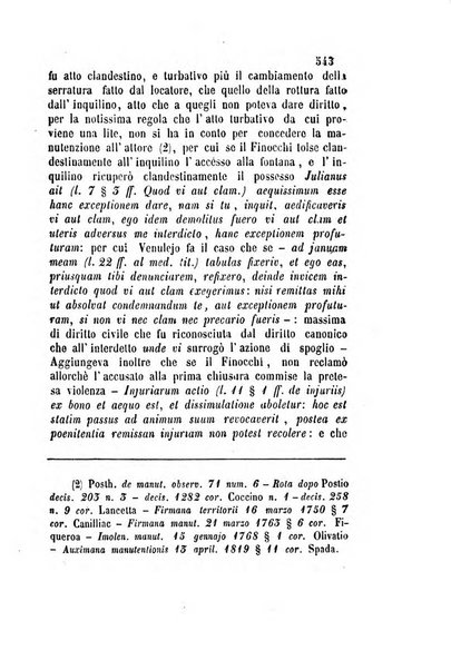 Giornale del Foro in cui si raccolgono le più importanti regiudicate dei supremi tribunali di Roma e dello Stato pontificio in materia civile