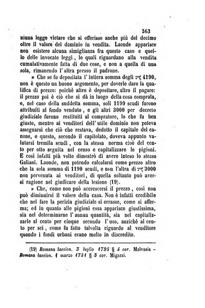 Giornale del Foro in cui si raccolgono le più importanti regiudicate dei supremi tribunali di Roma e dello Stato pontificio in materia civile