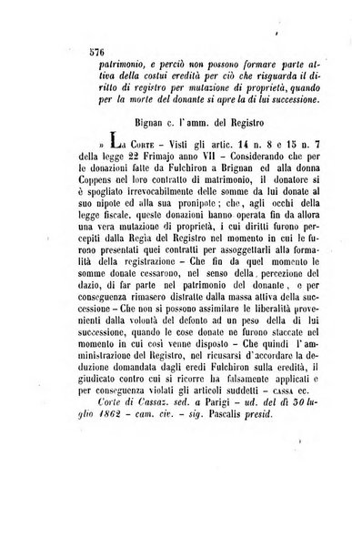 Giornale del Foro in cui si raccolgono le più importanti regiudicate dei supremi tribunali di Roma e dello Stato pontificio in materia civile