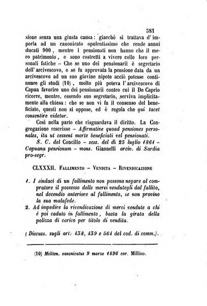 Giornale del Foro in cui si raccolgono le più importanti regiudicate dei supremi tribunali di Roma e dello Stato pontificio in materia civile