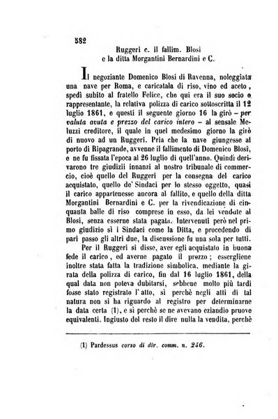 Giornale del Foro in cui si raccolgono le più importanti regiudicate dei supremi tribunali di Roma e dello Stato pontificio in materia civile