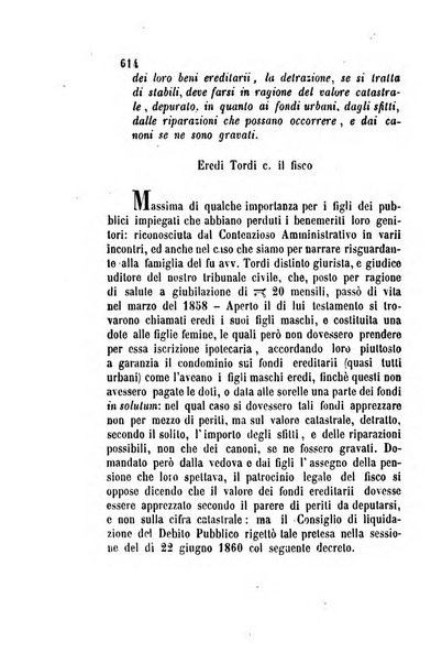 Giornale del Foro in cui si raccolgono le più importanti regiudicate dei supremi tribunali di Roma e dello Stato pontificio in materia civile