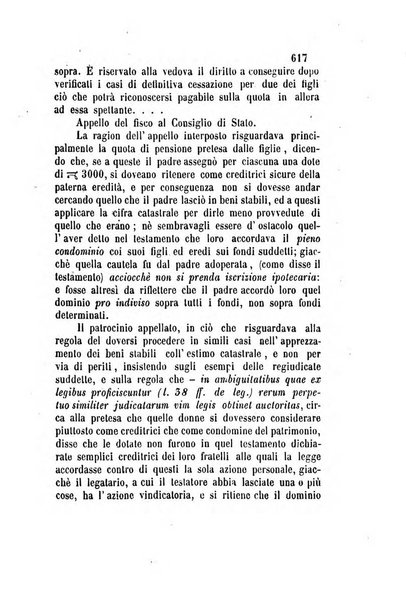 Giornale del Foro in cui si raccolgono le più importanti regiudicate dei supremi tribunali di Roma e dello Stato pontificio in materia civile