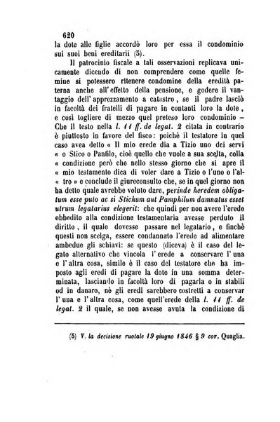 Giornale del Foro in cui si raccolgono le più importanti regiudicate dei supremi tribunali di Roma e dello Stato pontificio in materia civile