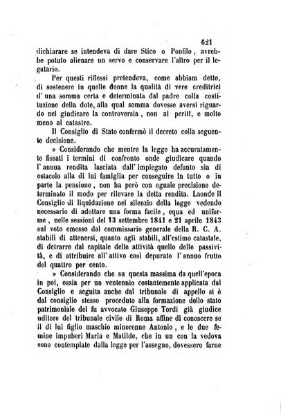 Giornale del Foro in cui si raccolgono le più importanti regiudicate dei supremi tribunali di Roma e dello Stato pontificio in materia civile