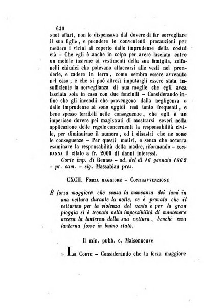 Giornale del Foro in cui si raccolgono le più importanti regiudicate dei supremi tribunali di Roma e dello Stato pontificio in materia civile