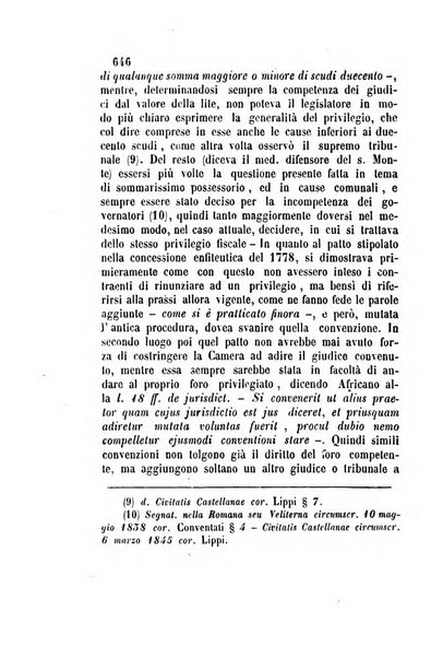 Giornale del Foro in cui si raccolgono le più importanti regiudicate dei supremi tribunali di Roma e dello Stato pontificio in materia civile