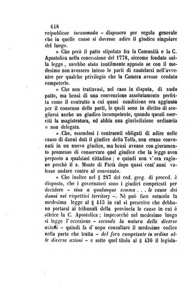 Giornale del Foro in cui si raccolgono le più importanti regiudicate dei supremi tribunali di Roma e dello Stato pontificio in materia civile