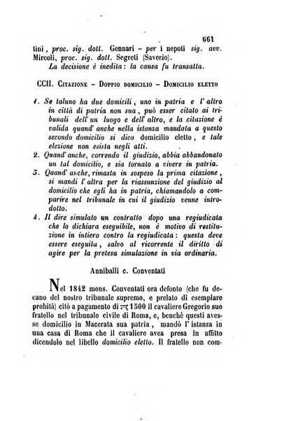 Giornale del Foro in cui si raccolgono le più importanti regiudicate dei supremi tribunali di Roma e dello Stato pontificio in materia civile