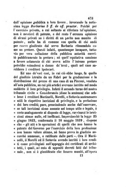 Giornale del Foro in cui si raccolgono le più importanti regiudicate dei supremi tribunali di Roma e dello Stato pontificio in materia civile