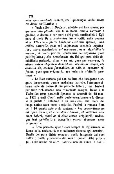 Giornale del Foro in cui si raccolgono le più importanti regiudicate dei supremi tribunali di Roma e dello Stato pontificio in materia civile