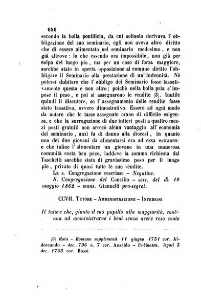 Giornale del Foro in cui si raccolgono le più importanti regiudicate dei supremi tribunali di Roma e dello Stato pontificio in materia civile