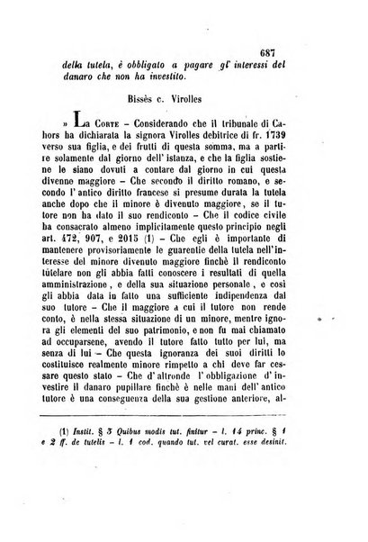 Giornale del Foro in cui si raccolgono le più importanti regiudicate dei supremi tribunali di Roma e dello Stato pontificio in materia civile