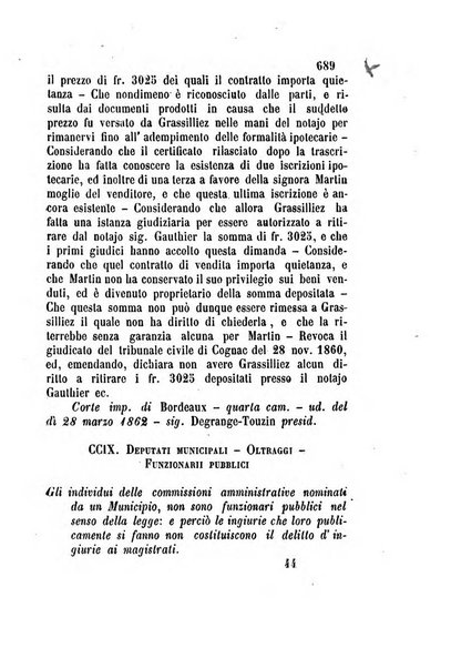 Giornale del Foro in cui si raccolgono le più importanti regiudicate dei supremi tribunali di Roma e dello Stato pontificio in materia civile