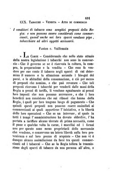 Giornale del Foro in cui si raccolgono le più importanti regiudicate dei supremi tribunali di Roma e dello Stato pontificio in materia civile