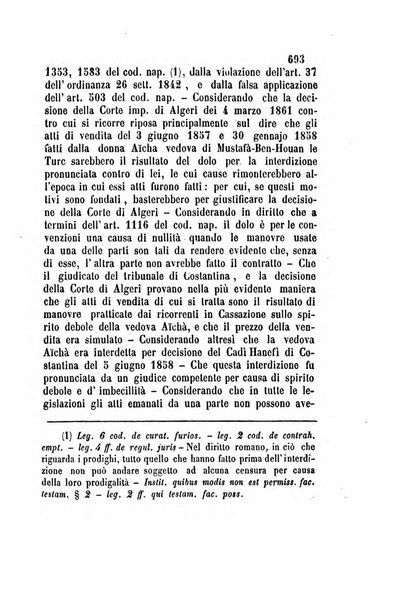 Giornale del Foro in cui si raccolgono le più importanti regiudicate dei supremi tribunali di Roma e dello Stato pontificio in materia civile