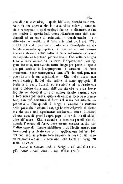 Giornale del Foro in cui si raccolgono le più importanti regiudicate dei supremi tribunali di Roma e dello Stato pontificio in materia civile