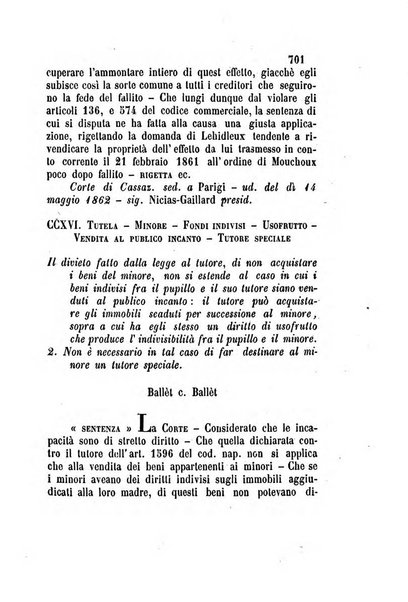 Giornale del Foro in cui si raccolgono le più importanti regiudicate dei supremi tribunali di Roma e dello Stato pontificio in materia civile