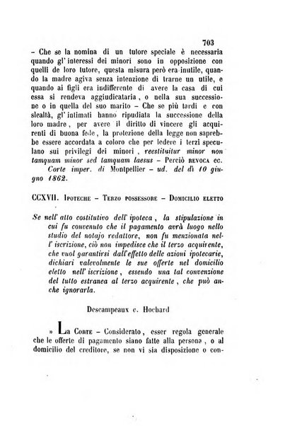 Giornale del Foro in cui si raccolgono le più importanti regiudicate dei supremi tribunali di Roma e dello Stato pontificio in materia civile