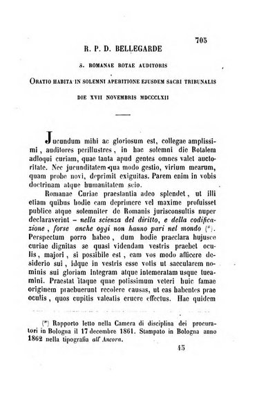 Giornale del Foro in cui si raccolgono le più importanti regiudicate dei supremi tribunali di Roma e dello Stato pontificio in materia civile