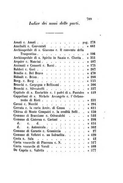 Giornale del Foro in cui si raccolgono le più importanti regiudicate dei supremi tribunali di Roma e dello Stato pontificio in materia civile