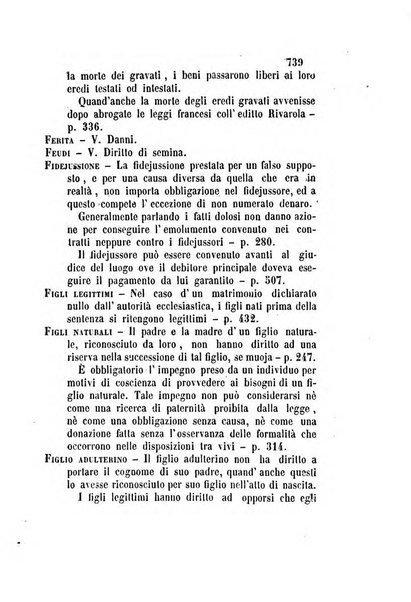 Giornale del Foro in cui si raccolgono le più importanti regiudicate dei supremi tribunali di Roma e dello Stato pontificio in materia civile