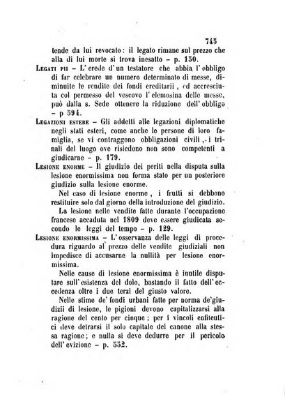 Giornale del Foro in cui si raccolgono le più importanti regiudicate dei supremi tribunali di Roma e dello Stato pontificio in materia civile