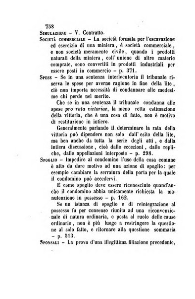 Giornale del Foro in cui si raccolgono le più importanti regiudicate dei supremi tribunali di Roma e dello Stato pontificio in materia civile