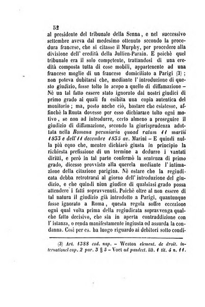 Giornale del Foro in cui si raccolgono le più importanti regiudicate dei supremi tribunali di Roma e dello Stato pontificio in materia civile