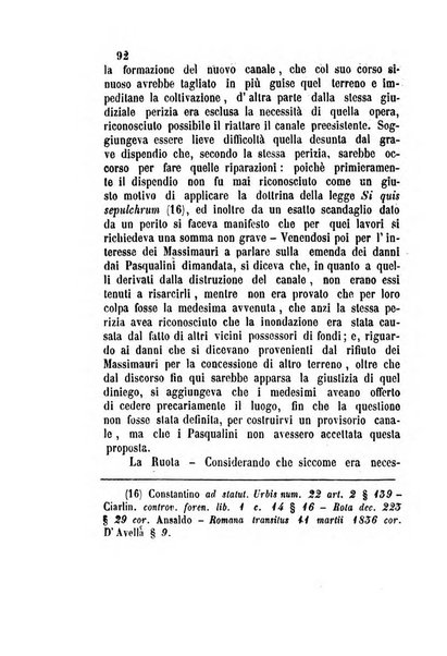 Giornale del Foro in cui si raccolgono le più importanti regiudicate dei supremi tribunali di Roma e dello Stato pontificio in materia civile