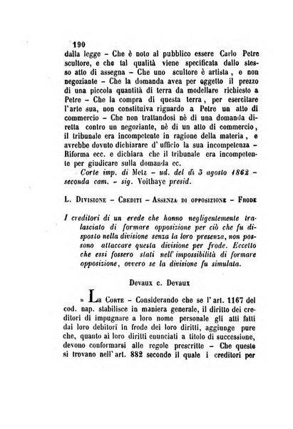 Giornale del Foro in cui si raccolgono le più importanti regiudicate dei supremi tribunali di Roma e dello Stato pontificio in materia civile