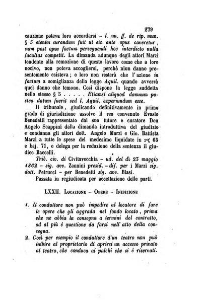 Giornale del Foro in cui si raccolgono le più importanti regiudicate dei supremi tribunali di Roma e dello Stato pontificio in materia civile