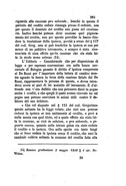 Giornale del Foro in cui si raccolgono le più importanti regiudicate dei supremi tribunali di Roma e dello Stato pontificio in materia civile