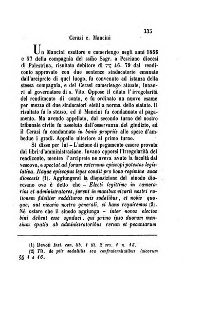 Giornale del Foro in cui si raccolgono le più importanti regiudicate dei supremi tribunali di Roma e dello Stato pontificio in materia civile