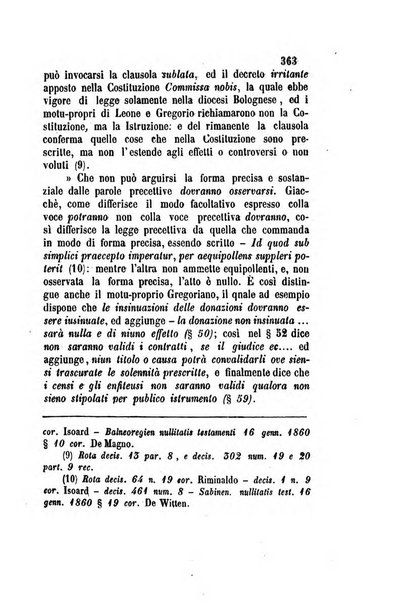 Giornale del Foro in cui si raccolgono le più importanti regiudicate dei supremi tribunali di Roma e dello Stato pontificio in materia civile