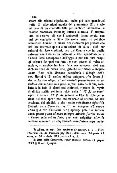 Giornale del Foro in cui si raccolgono le più importanti regiudicate dei supremi tribunali di Roma e dello Stato pontificio in materia civile