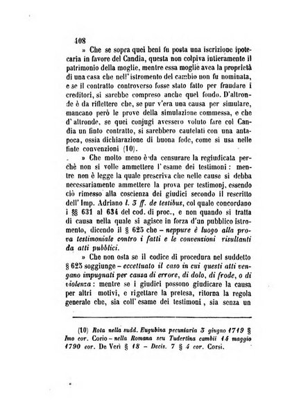 Giornale del Foro in cui si raccolgono le più importanti regiudicate dei supremi tribunali di Roma e dello Stato pontificio in materia civile