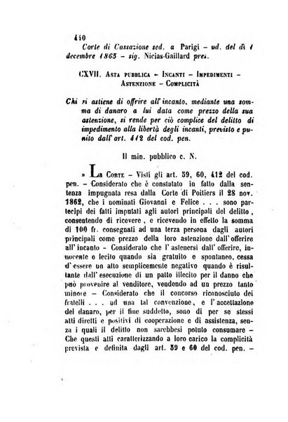 Giornale del Foro in cui si raccolgono le più importanti regiudicate dei supremi tribunali di Roma e dello Stato pontificio in materia civile