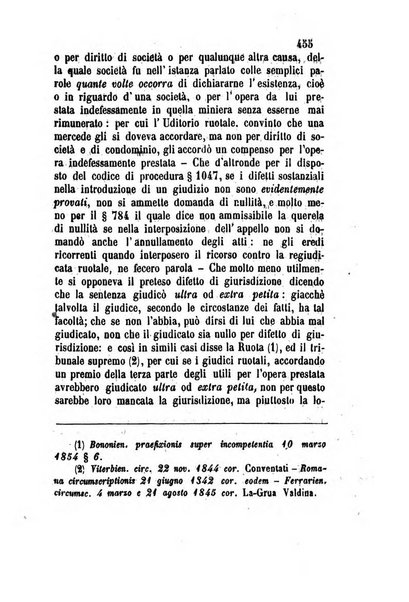 Giornale del Foro in cui si raccolgono le più importanti regiudicate dei supremi tribunali di Roma e dello Stato pontificio in materia civile