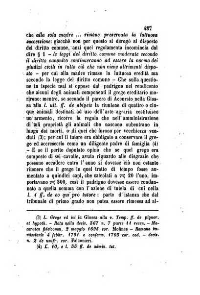 Giornale del Foro in cui si raccolgono le più importanti regiudicate dei supremi tribunali di Roma e dello Stato pontificio in materia civile