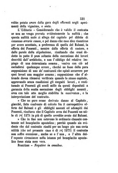 Giornale del Foro in cui si raccolgono le più importanti regiudicate dei supremi tribunali di Roma e dello Stato pontificio in materia civile