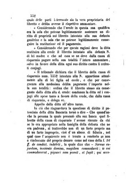 Giornale del Foro in cui si raccolgono le più importanti regiudicate dei supremi tribunali di Roma e dello Stato pontificio in materia civile