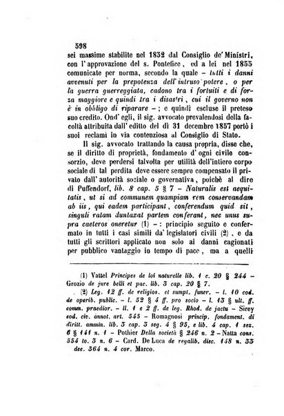 Giornale del Foro in cui si raccolgono le più importanti regiudicate dei supremi tribunali di Roma e dello Stato pontificio in materia civile