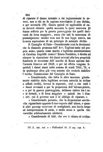 Giornale del Foro in cui si raccolgono le più importanti regiudicate dei supremi tribunali di Roma e dello Stato pontificio in materia civile